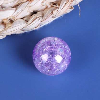 Transparent Bubblegum Beads 20mm Crackle Chunky Acrylic 10pcs 7