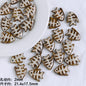 Coffee Color Ocean Creatures Ceramic Beads Hand Painted 5pcs 6