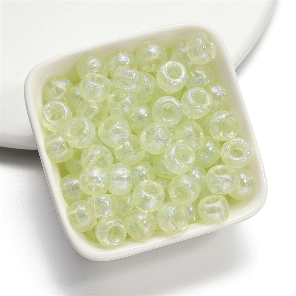 Mermaid Color Pony Beads 9mm Acrylic Pearly Pastel 200pcs 7