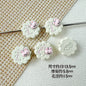 Disc Metal Beads 13mm Baking Painted Rabbit and Flower Alloy 10pcs 6