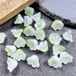 Czech Glass Beads Flower 12mm Iridescent Crystal Clear 50pcs 20