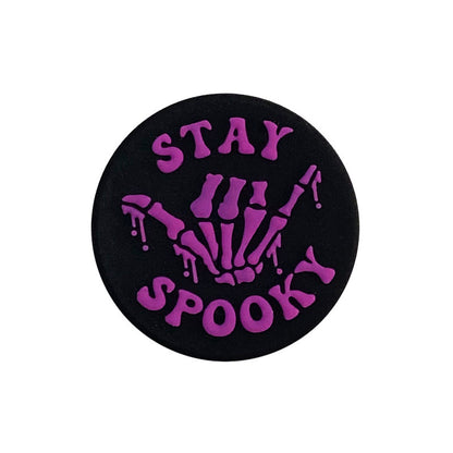 Silicone Focal Beads Ghost Finger Stay Spooky Lettering 20pcs 6