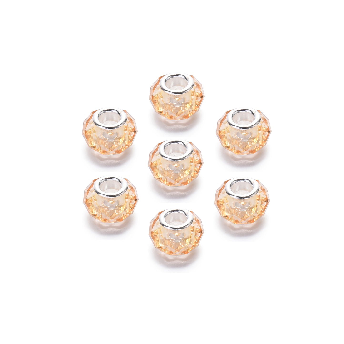 Acrylic Spacer Beads 14mm Imitation Crystal Large Hole 30pcs 18
