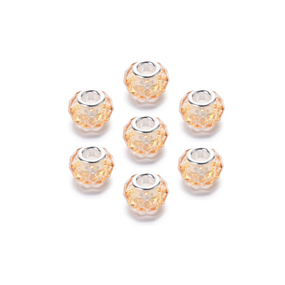 Acrylic Spacer Beads 14mm Imitation Crystal Large Hole 30pcs 18