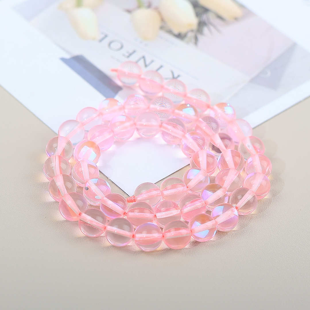 Mermaid Round Glass Beads 6mm Matte Pastel Jewel Tones 40pcs 48
