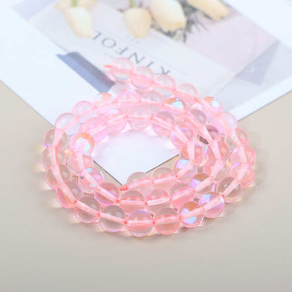 Mermaid Round Glass Beads 6mm Matte Pastel Jewel Tones 40pcs 48