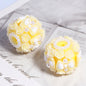 Floral Bubblegum Beads 20mm Bow Rose Cluster Polymer Clay 5pcs 12