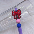 Silicone Focal Beads Valentine Butterfly Stitch Design 20pcs 6