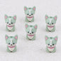 Painted 3D Corgi Acrylic Beads 16x23mm Colorful Mixed 10pcs 8