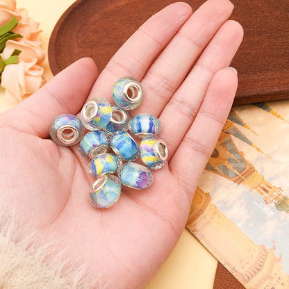 Blue Tone Resin Spacer Beads Mixed Shapes Multicolor 40pcs 9