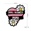Silicone Focal Beads Small Business Mama White Daisy Text 20pcs 3