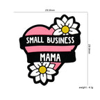 Silicone Focal Beads Small Business Mama White Daisy Text 20pcs 3