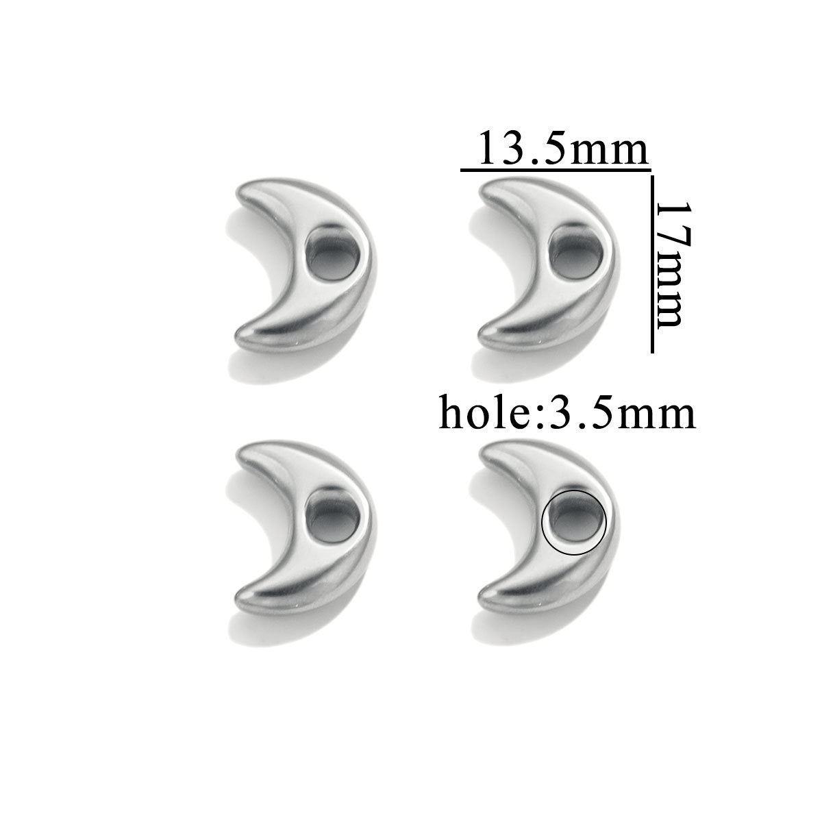 Stainless Steel Geometric Spacer Beads 5pcs 14