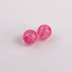 Transparent Fireworks Pattern Acrylic Beads 15mm Colorful 50pcs 6