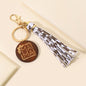 PU Tassel Keychain Metal Rainbow Color with Lobster Clasp 16