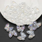 Plating Butterfly Glass Beads 17x10mm Iridescent Detailed Wings 10pcs 21