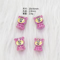 Plating 3D Lotso Resin Beads Glossy Pink Gold 10pcs 6
