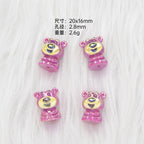 Plating 3D Lotso Resin Beads Glossy Pink Gold 10pcs 6