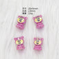 Plating 3D Lotso Resin Beads Glossy Pink Gold 10pcs 6