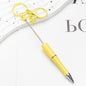 Beadable Keychain Pen Slim Metal Plastic Vibrant Colors 16