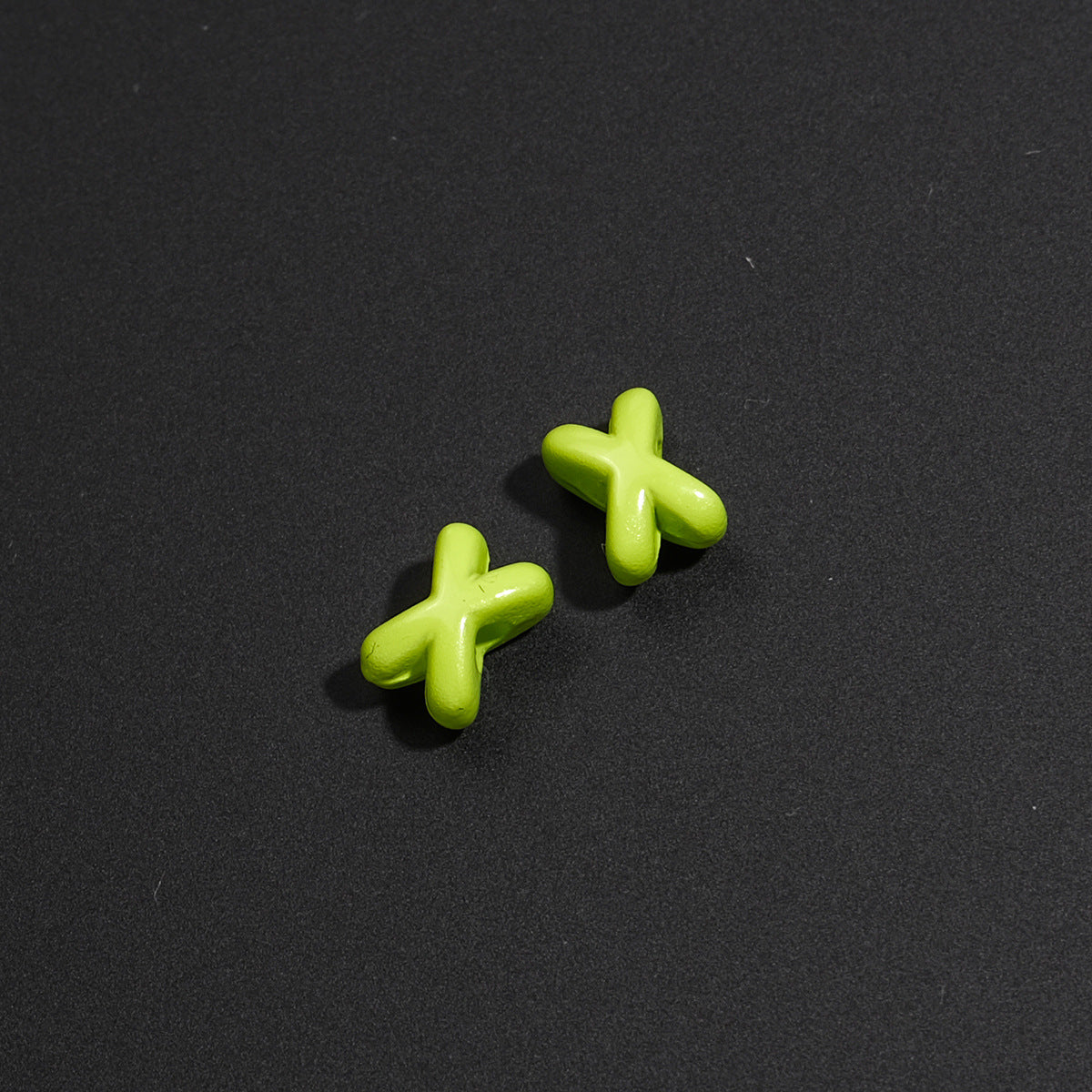 Baking Painted X Acrylic Beads 8mm Glossy Colorful 100pcs 8