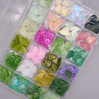 Vintage Czech Glass Leaf Glass Beads 11x18mm 100pcs