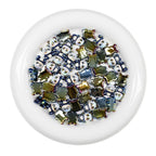 3D Panda Resin Beads 16-18mm Pearly White Metallic Blue Vertical Hole 20pcs 5