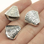 Shell Cone Metal Beads 18x19x10mm Vintage Totem Pattern 30pcs