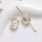 Oval Resin Rhinestone Beads 17x14mm Planet Pattern 5pcs 13