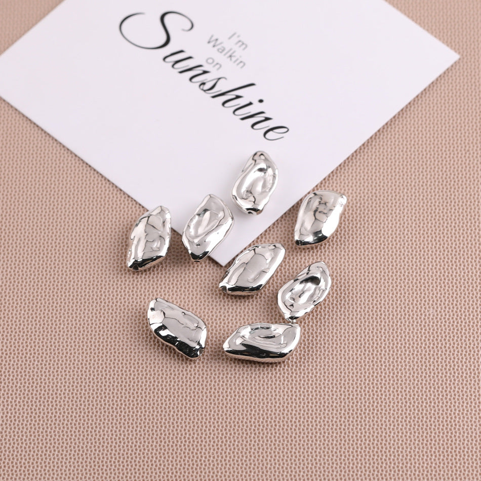 Silver Tone Irregular Shape CCB Plastic Beads 200pcs 25