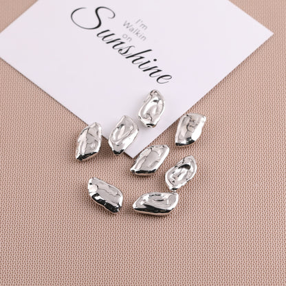 Silver Tone Irregular Shape CCB Plastic Beads 200pcs 25