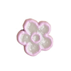 Flower Metal Beads 10mm Baking Painted Two-Color Zinc Alloy 10pcs 5