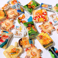 Mixed Shape Acrylic Beads Colorful Printed Flat 50pcs
