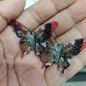 Transparent Swallowtail Acrylic Beads 25x45mm Colored Printing 100pcs 7