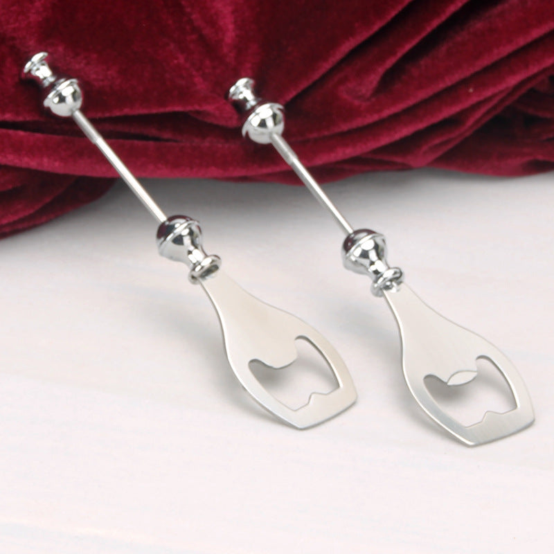 Beadable Bottle Opener Stainless Steel Silver Polished Finish 4