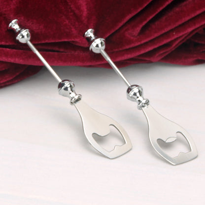 Beadable Bottle Opener Stainless Steel Silver Polished Finish 4