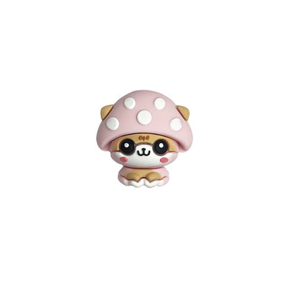 Silicone 3D Focal Beads Mushroom with Smiling Faces 20pcs 7