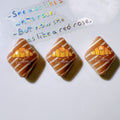 Rhombus Acrylic Beads 18x23mm Cartoon Bakery Pastry Design 10pcs 6