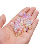 Mermaid Color Pony Beads 9mm Acrylic Pearly Pastel 200pcs 5