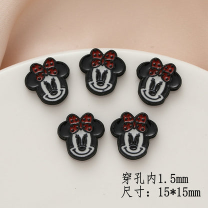 Cartoon Character Metal Beads Painted Enamel Alloy 10pcs 29