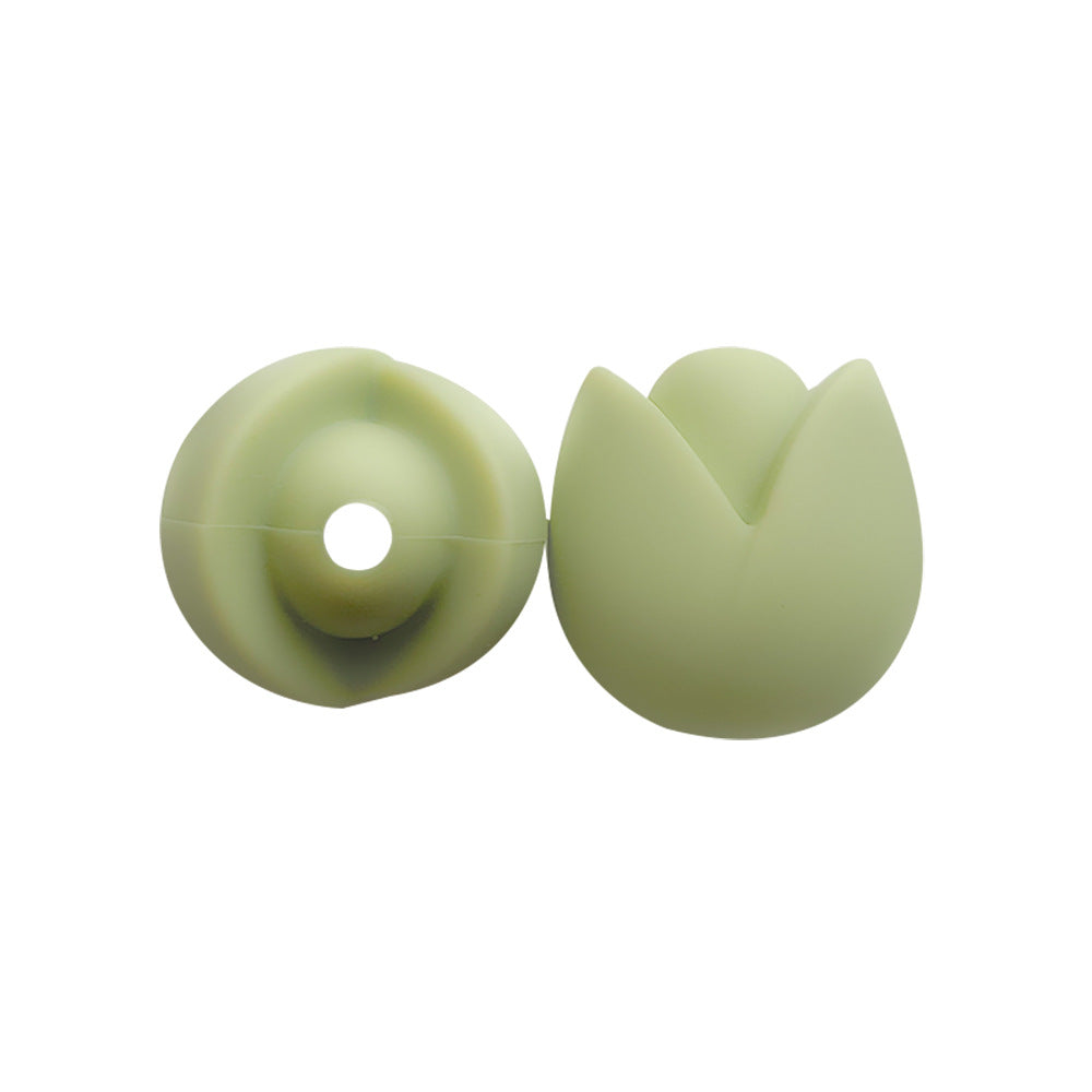 Lotus Silicone Beads Pastel Colors Soft Matte Finish 10pcs