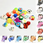Slice Clay Beads 10mm Multicolor Hearts Flowers Stars Fruit 100pcs 2