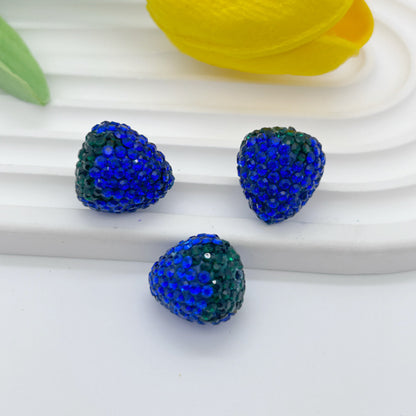 Strawberry Polymer Rhinestone Beads 17mm Colorful Mixed 10pcs 8