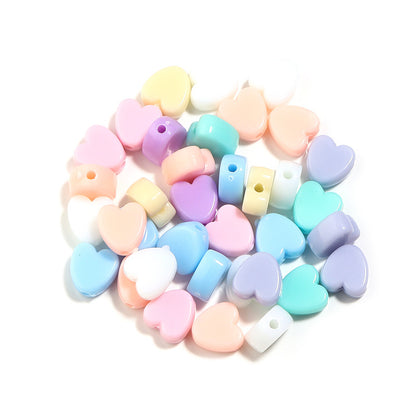 Macaron Acrylic Beads Mixed Shapes Pastel Colors 100pcs 27