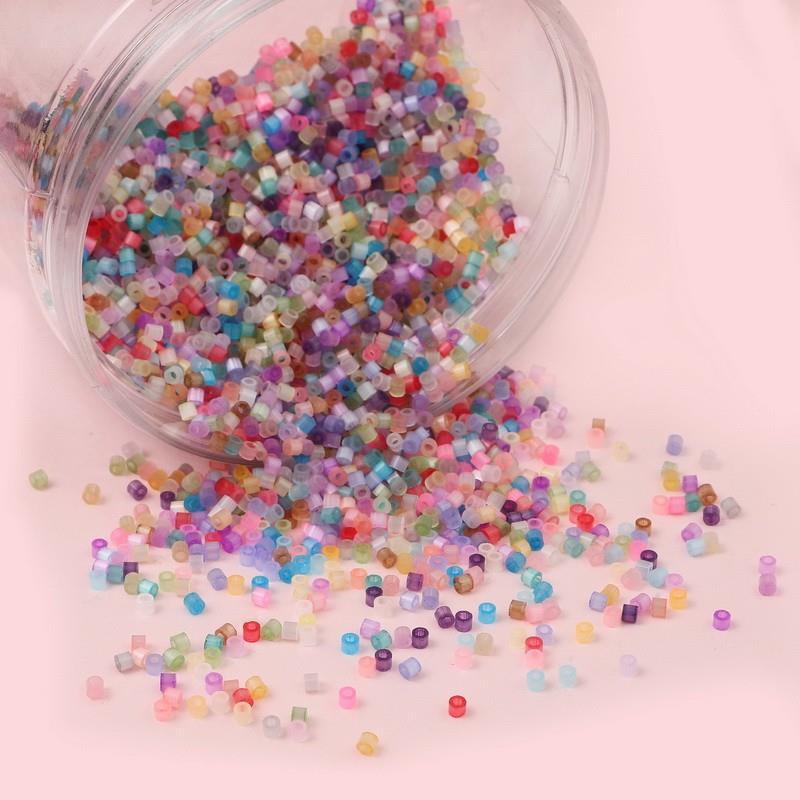 Antique Cat Eye Rice Seed Glass Beads 2.5mm Translucent Glow 740pcs 3