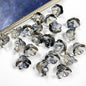 Wind Chime Flower Glass Beads 12mm Transparent Pink 50pcs 32