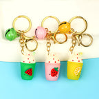Cartoon Fruit Ice Cream Keychain Metal Gold Hardware Colorful