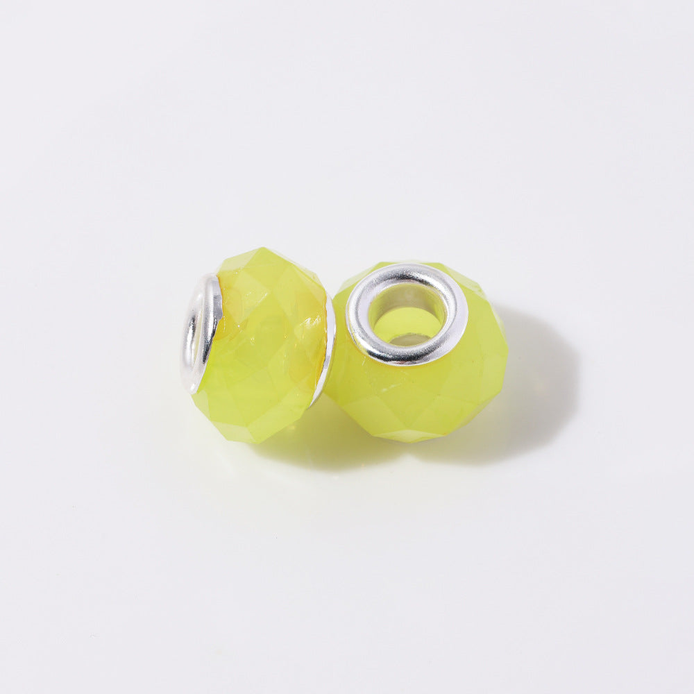 Acrylic Faceted Spacer Beads 9*14mm Jelly Colored 100pcs 13