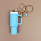 Mini Tumbler Keychain with Starfish Charm Plastic Beach Theme 2pcs 7
