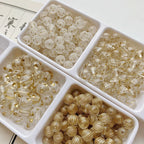 Transparent Love Star Acrylic Beads 8-11mm Gilded Vintage 100pcs 3
